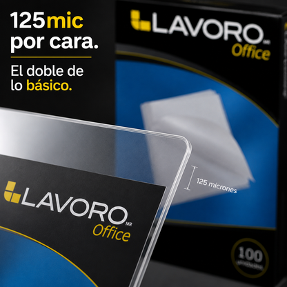 Láminas Termolaminar Carta Lavoro 125 Mic x100