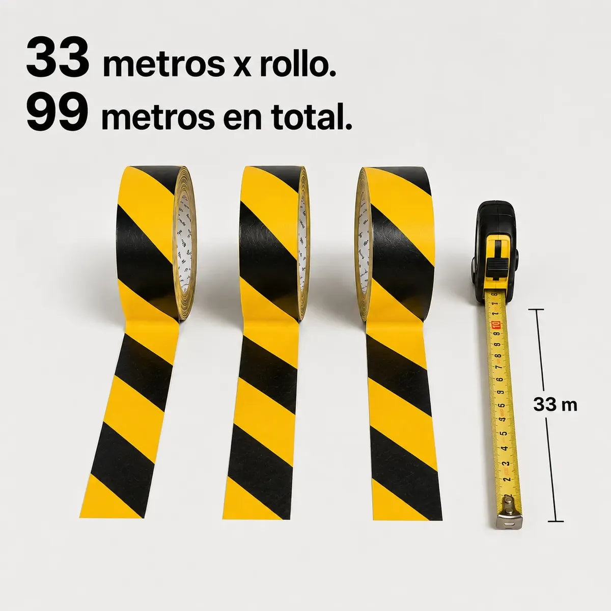 Cinta Demarcatoria Lavoro 33m x5cm x3 Rollos