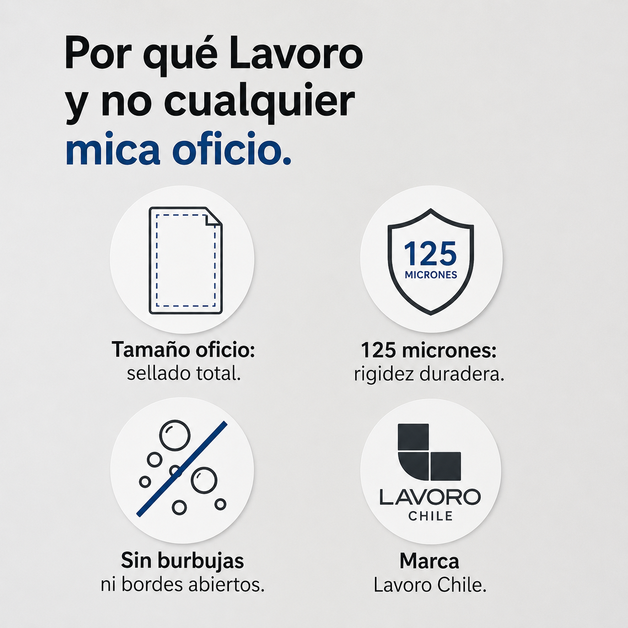 Láminas Termolaminar Oficio Lavoro 125 Mic x100