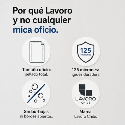 Láminas Termolaminar Oficio Lavoro 125 Mic x100