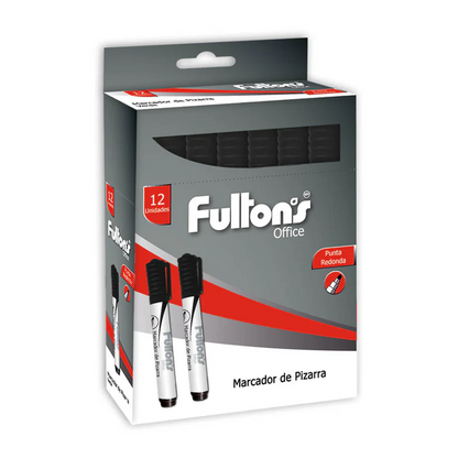 Plumones Pizarra Fultons x12 Colores Surtidos