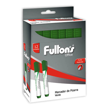 Plumones Pizarra Fultons x12 Colores Surtidos